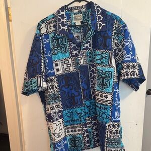 Blue Patterned Men's Shirt